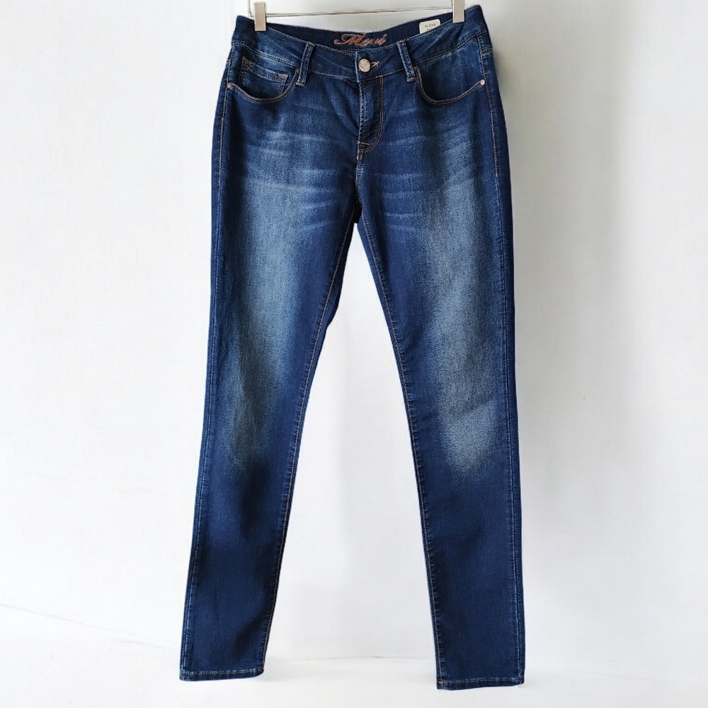 Mavi Blue Dark Wash Midrise Skinny Jeans/Jeggings